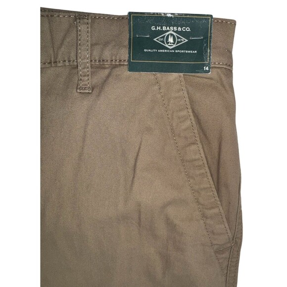 G.H. Bass & Co Womens Chino Ankle Pants Size 14 Brown Casual Cropped Straight - Picture 8 of 12